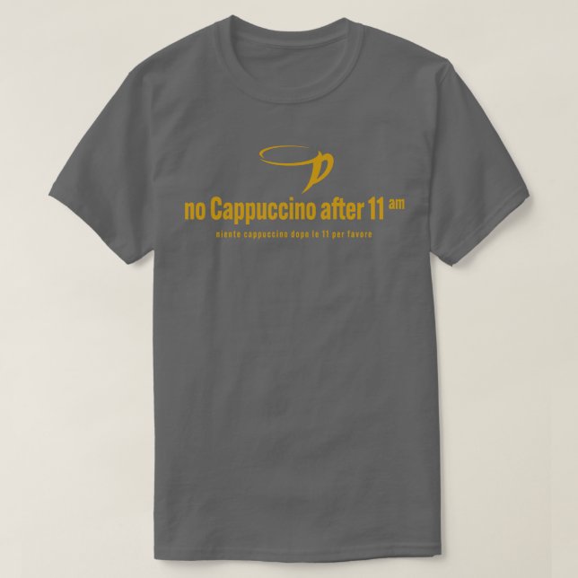 ingen cappuccino efter t shirt (Design framsida)