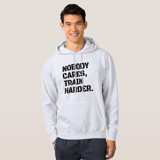 Ingen Cares Tåg Harder Hoodie (Hel framsida)