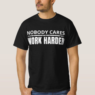 Ingen Cares Work Harder Fitness Workout Gym Gift T Shirt