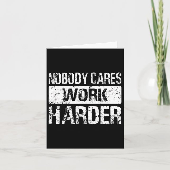 Ingen Cares Work Harder - Gym Fitness Workout mot Kort (Framsida)