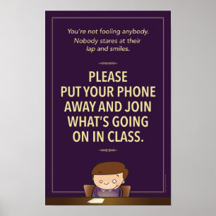 Ingen cell-telefoner i klass. G-klassificerad Poster