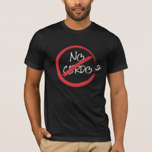 Ingen cerdo, ingen bacon, rolig svart T-Shirt