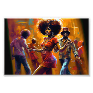 Ingen chans, svart digital konst fototryck