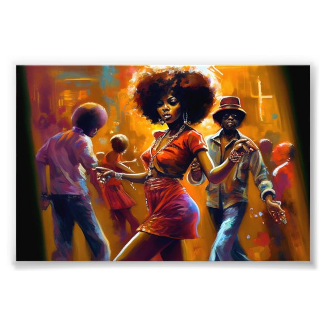 Ingen chans, svart digital konst fototryck (Framsidan)