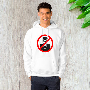 Ingen Chaufför Tillåten Symbol Roligt Varningsskyl Hoodie