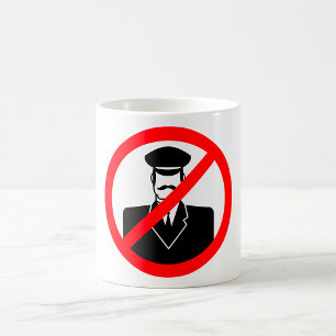 Ingen Chaufför Tillåten Symbol Roligt Varningsskyl Kaffemugg