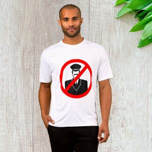 Ingen Chaufför Tillåten Symbol Roligt Varningsskyl T Shirt