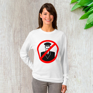 Ingen Chaufför Tillåten Symbol Roligt Varningsskyl T Shirt