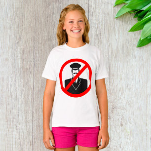 Ingen Chaufför Tillåten Symbol Roligt Varningsskyl T Shirt