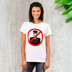Ingen Chaufför Tillåten Symbol Roligt Varningsskyl T Shirt