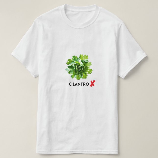Ingen Cilantro - jag hatar Cilantro T Shirt (Design framsida)