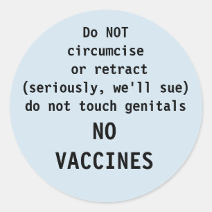 Ingen cirkus- sjukhusvarning. runt klistermärke