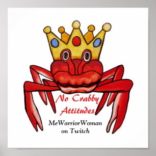 Ingen Crabby Attitude, MeWarriorWoman på Twitch Poster