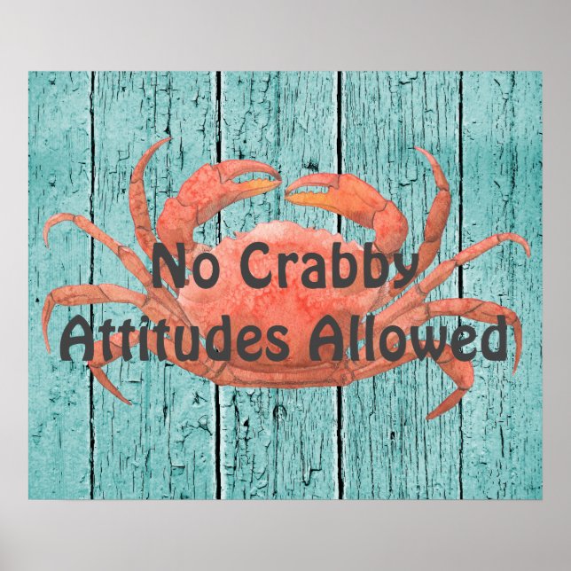 Ingen Crabby Attitudes Poster (Framsidan)