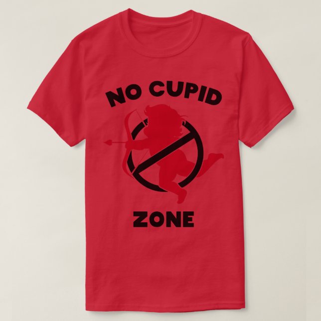 Ingen Cupid-Zon 3 T Shirt (Design framsida)