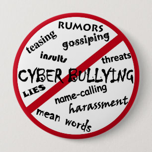 Ingen cyber mobbning, trakasserier, hot etc knapp