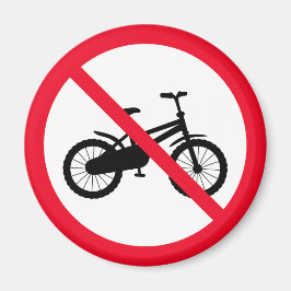 Ingen cykel förbjuden | Rött cirkeltecken | Magnet