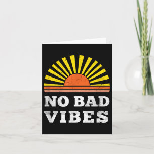 Ingen dålig Vibes Retro Sommar Tänka Positive Vi Kort