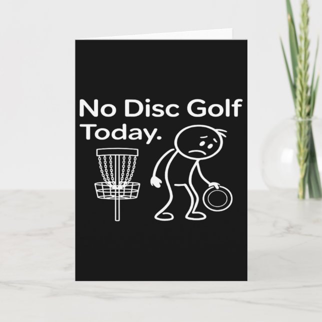 Ingen discgolf idag, discgolfälskare, discgolfpapp kort (Framsida)