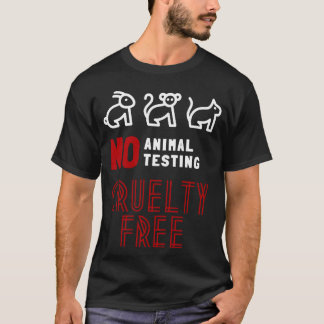 Ingen djurtestning Grönsaksvänlig retro T Shirt