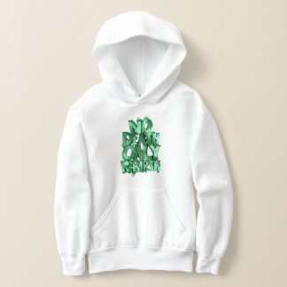 Ingen död bara återfödelse, barn överdrags hoodie t shirt
