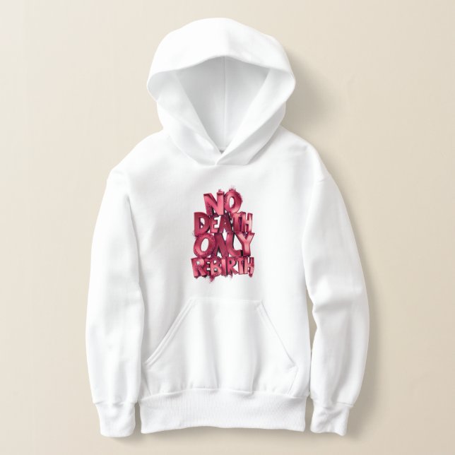 Ingen död bara återfödelse BARN PULLOVER-HOODIE T Shirt (Laydown)