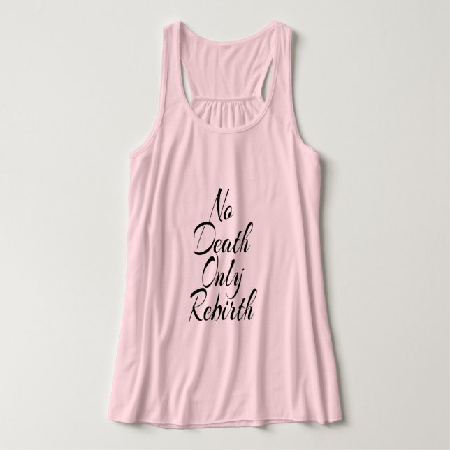 Ingen död bara återfödelse DAM RACERBACK TANKTOP Linne Med Racerback (Design framsida)