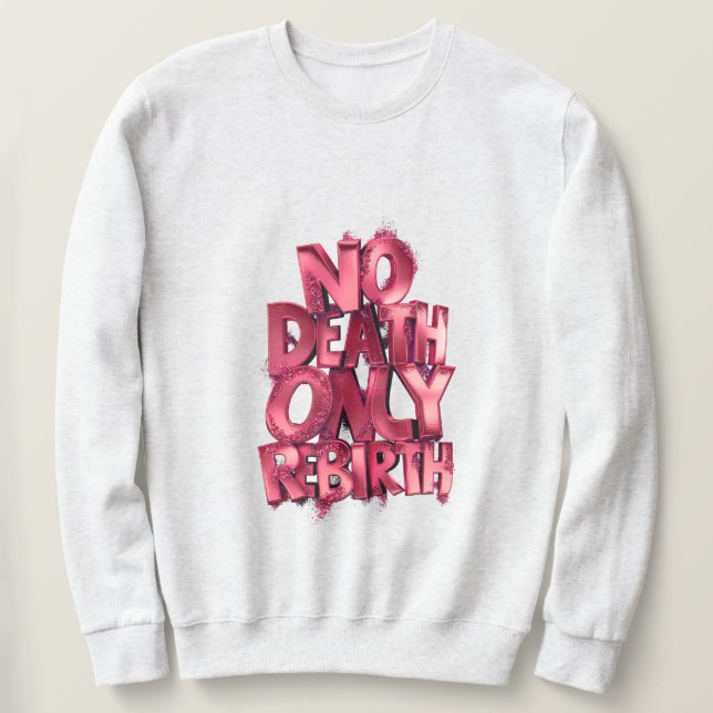 Ingen död bara återfödelse MANS BASIC TRÖJA Lång Ärmad Tröja (Design framsida)