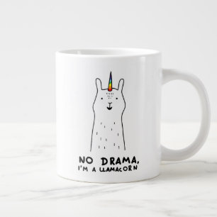 Ingen Drama jag är en Llamakorn Jumbo Mugg