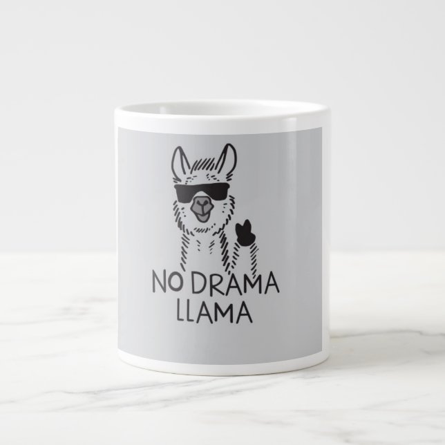 Ingen drama lama stor mugg jumbo mugg (Framsidan)