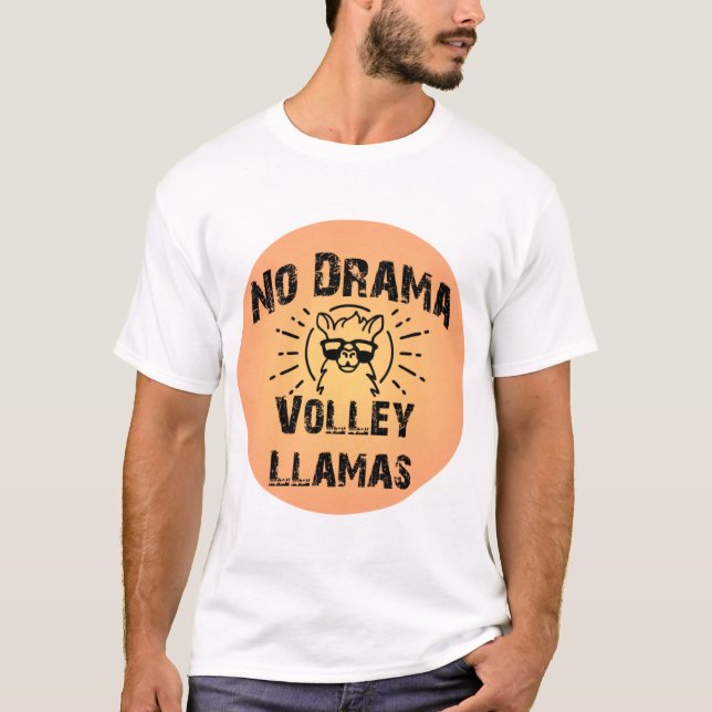 Ingen Drama Volley Llamas Manar T-Shirt (Framsida)