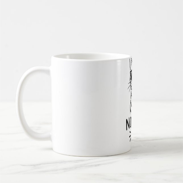 Ingen Dramakatt Rolig Kattälskare Design Kaffemugg (Vänster)