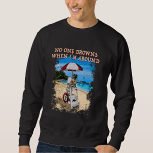 Ingen drunknar när jag simmar runt omkring i undsä lång ärmad tröja