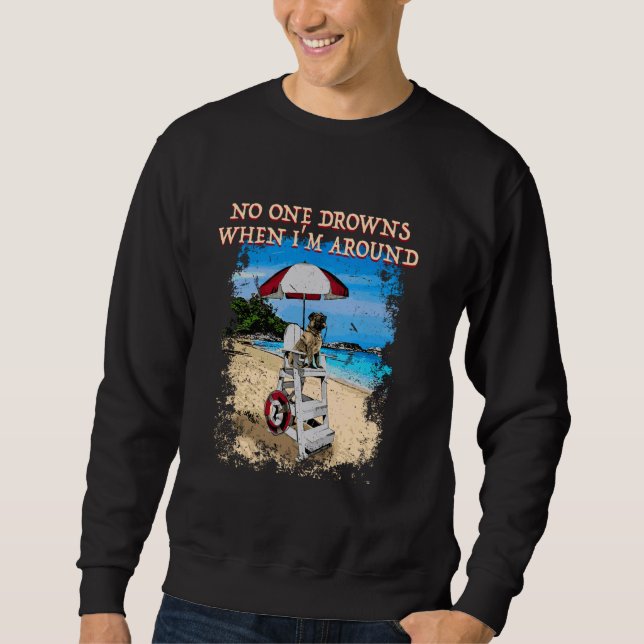 Ingen drunknar när jag simmar runt omkring i undsä lång ärmad tröja (Framsida)