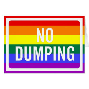 "Ingen dumpa" GLBT-pride Hälsningskort