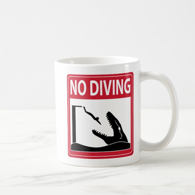 Ingen dykning (Mosasaurus) Kaffemugg (Höger)