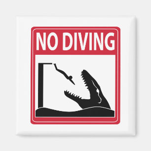 Ingen dykning (Mosasaurus) Magnet