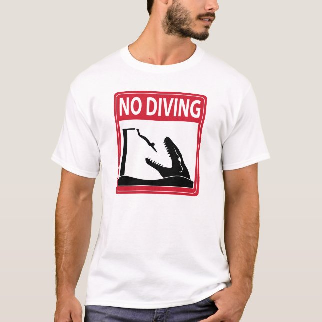 Ingen dykning (Mosasaurus) Tee (Framsida)