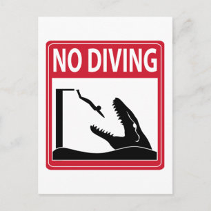 Ingen dykning (Mosasaurus) Vykort