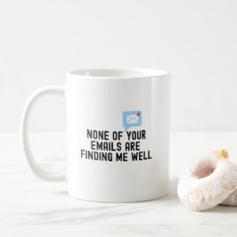 Ingen e-post, roligt medarbetarpresentidé kaffemugg