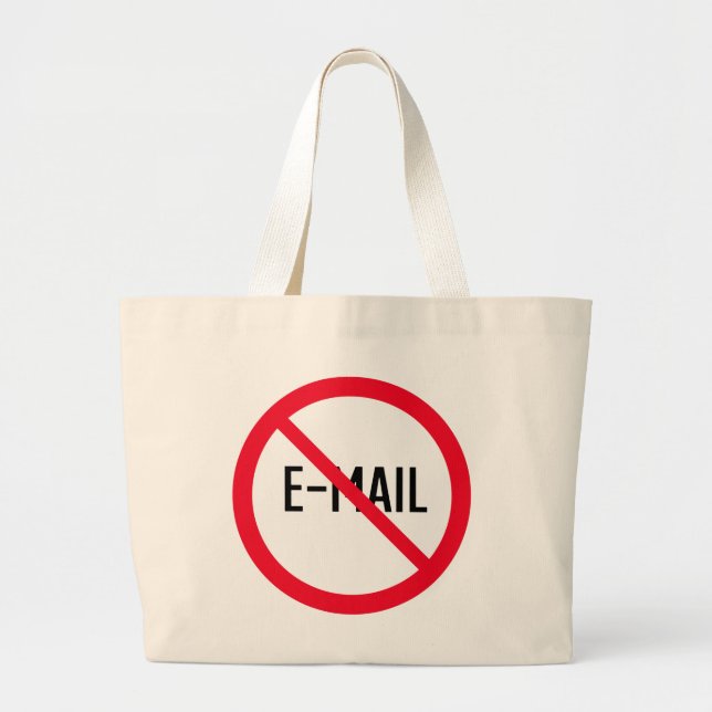 Ingen e-poströd cirkelsignatur | Jumbo Tote Bag Jumbo Tygkasse (Framsidan)