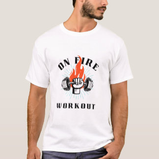 "Ingen Eld" Tränings-T-shirt – Minimalistisk Gymtr T Shirt