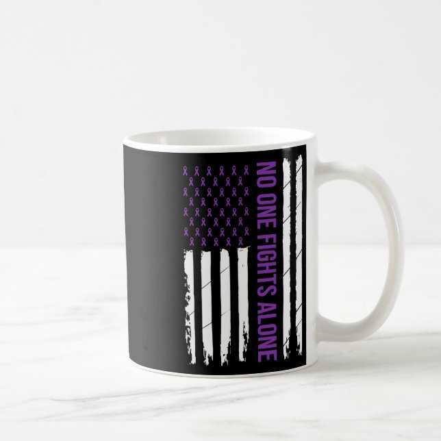 Ingen Ensam Lila Ribbon Heimerheimer's Aw Kaffemugg (Höger)