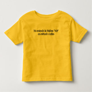 Ingen entiendolapalabra "INTE!", ingles för T-shirt
