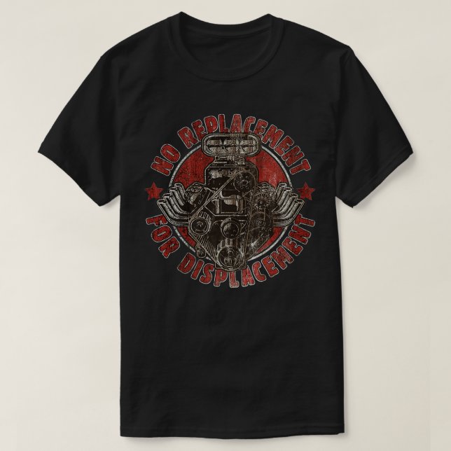 Ingen ersättning för förskjutningsmuskelbil V8 Eng T Shirt (Design framsida)