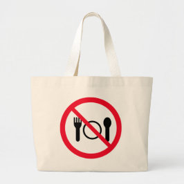 Ingen etikett för röd cirkel | Jumbo Tote Bag Jumbo Tygkasse