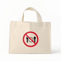 Ingen etikett för röd cirkel | Tiny Tote Bag