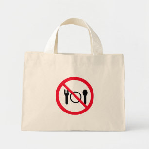 Ingen etikett för röd cirkel Tiny Tote Bag Mini Tygkasse
