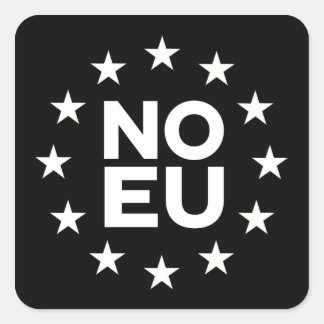 Ingen EU-symbol v2 inverterad Fyrkantigt Klistermärke