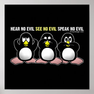 Ingen Evil Penguins design Poster